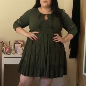 Torrid plus size olive dress